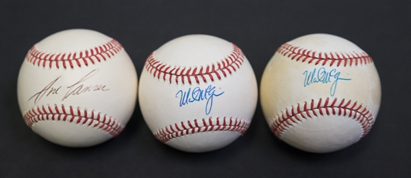 Lot Of 3  Signed Baseballs  - (2) Mark McGwire Signed Balls & 1 Jose Canseco Signed Ball